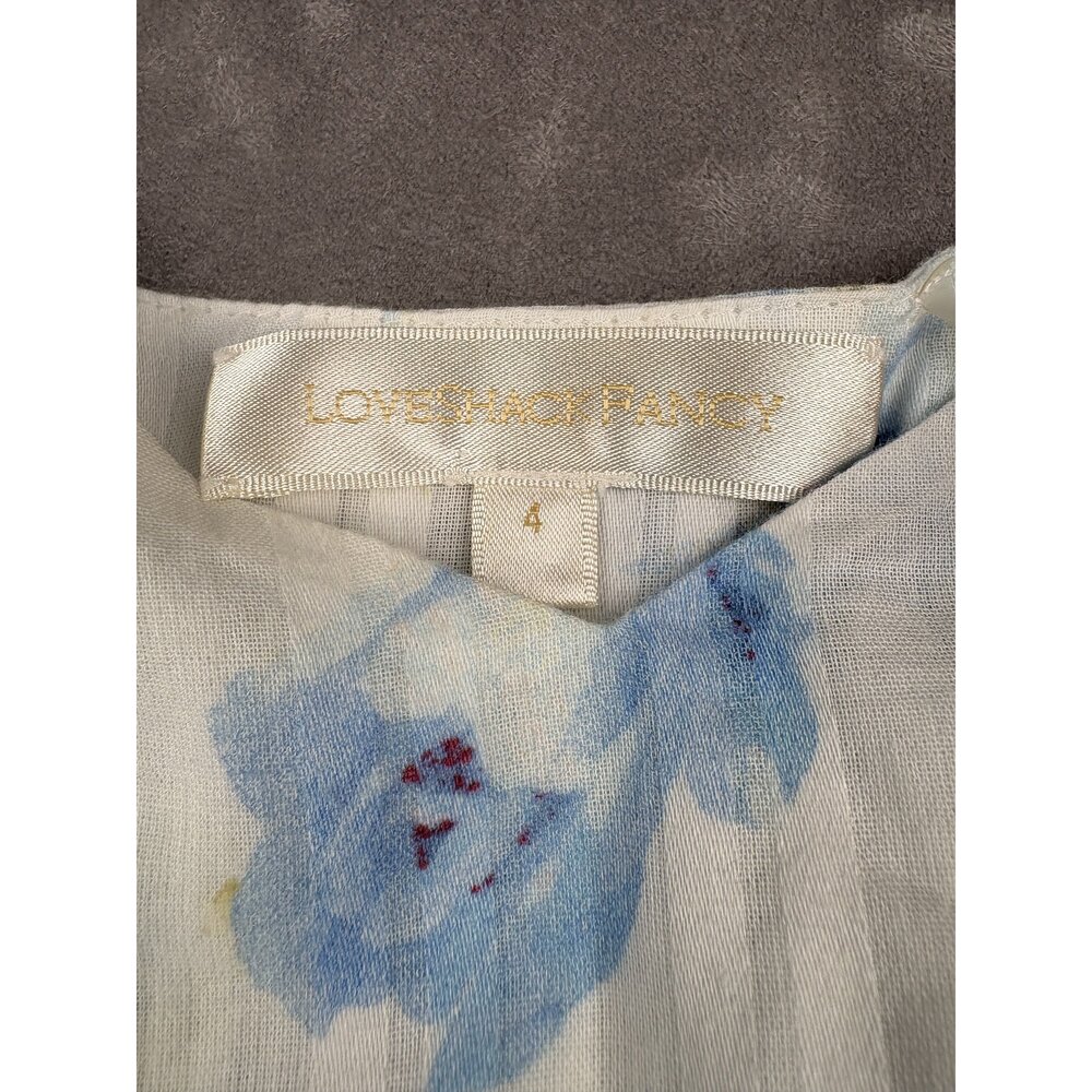 Loveshackfancy Blue Floral Tiered Maxi Dress Size 4 - Picture 4 of 11
